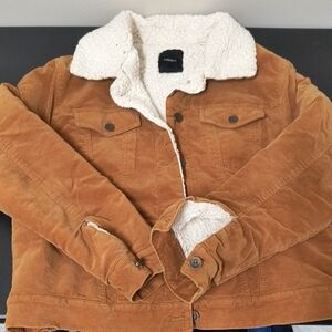 Forever 21 Brown Sherpa-Collar Jacket